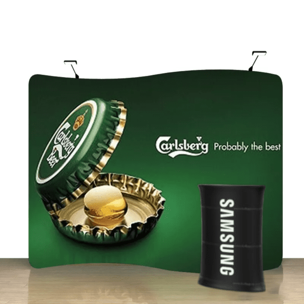 Exhibition Series Serpentine Backdrop – 10ft x 10ft with Tension Counter
