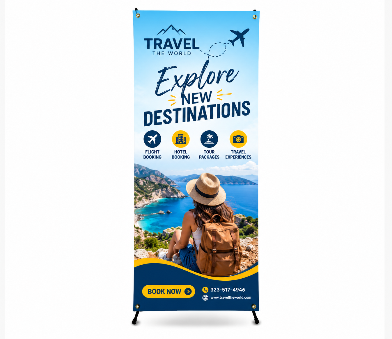 Korean X Banner Stands